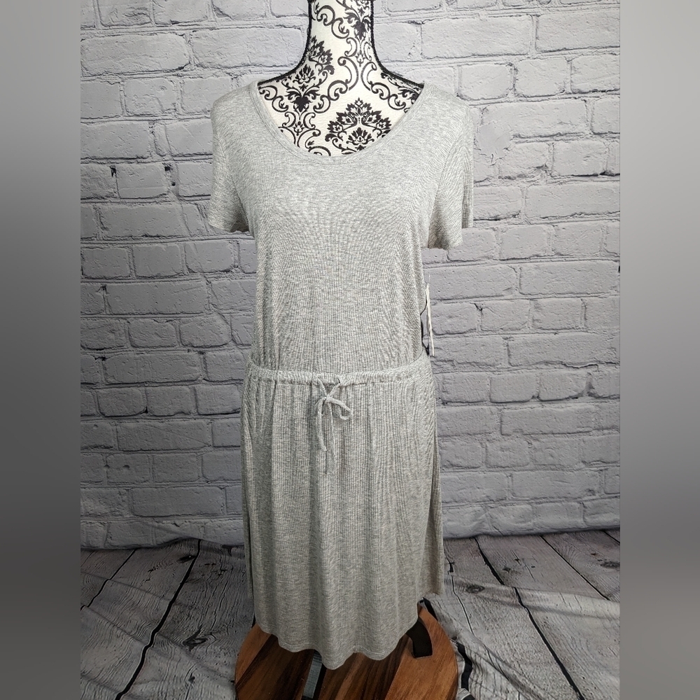 Olive & Oak women's short sleeve stretch knit popover size large dress NWT BBIN